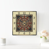 Art Deco Quadratische Wanduhr (Zuhause)