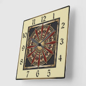 Art Deco Quadratische Wanduhr (Winkel)