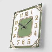Art Deco Quadratische Wanduhr (Winkel)