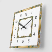 Art Deco Quadratische Wanduhr (Winkel)