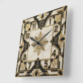 Art Deco Quadratische Wanduhr (Winkel)