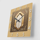 Art Deco Quadratische Wanduhr (Winkel)