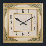 Art Deco Quadratische Wanduhr<br><div class="desc">Great clock design. You will love it like others. Be free to use this design for other product you like or to customize and add your text. Follow me for more. Thank you. Have a nice day.</div>