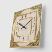 Art Deco Quadratische Wanduhr (Winkel)