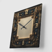 Art Deco Quadratische Wanduhr (Winkel)