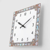 Art Deco Quadratische Wanduhr (Winkel)
