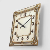 Art Deco Quadratische Wanduhr (Winkel)
