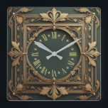 Art Deco Quadratische Wanduhr<br><div class="desc">Großartiges Uhrendesign. Du wirst es wie andere Liebe bekommen. Sie können dieses Design auch für andere Produkte verwenden,  die Sie mögen,  oder Ihren Text anpassen und hinzufügen. Folgen Sie mir für mehr. Vielen Dank. Ich wünsche Ihnen einen schönen Tag.</div>