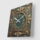 Art Deco Quadratische Wanduhr (Winkel)