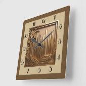 Art Deco Quadratische Wanduhr (Winkel)