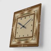 Art Deco Quadratische Wanduhr (Winkel)
