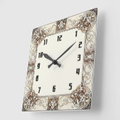 Art Deco Quadratische Wanduhr (Winkel)