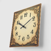 Art Deco Quadratische Wanduhr (Winkel)