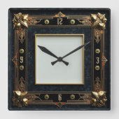 Art Deco Quadratische Wanduhr (Vorderseite)