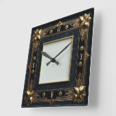 Art Deco Quadratische Wanduhr (Winkel)