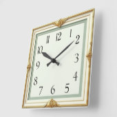 Art Deco Quadratische Wanduhr (Winkel)