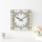 Art Deco Quadratische Wanduhr (Zuhause)