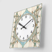 Art Deco Quadratische Wanduhr (Winkel)