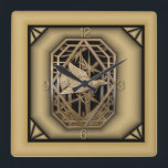 Art Deco Quadratische Wanduhr<br><div class="desc">Great design. You will love it like others. Be free to use this design for other product or to add your text. Follow me for more. Thank you. Have a nice day.</div>