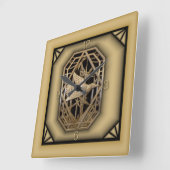 Art Deco Quadratische Wanduhr (Winkel)