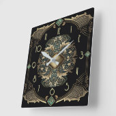 Art Deco Quadratische Wanduhr (Winkel)