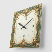 Art Deco Quadratische Wanduhr (Winkel)