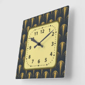 Art Deco Quadratische Wanduhr (Winkel)