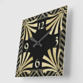 Art Deco Quadratische Wanduhr (Winkel)