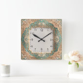 Art Deco Quadratische Wanduhr (Zuhause)