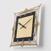 Art Deco Quadratische Wanduhr (Winkel)