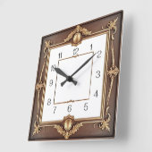 Art Deco Quadratische Wanduhr (Winkel)
