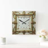 Art Deco Quadratische Wanduhr (Zuhause)