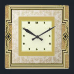 Art Deco Quadratische Wanduhr<br><div class="desc">Great Design. You will love it like others. Be free to use this design and to add your text. Follow für mich. Thank you. Have hat Tag.</div>