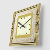 Art Deco Quadratische Wanduhr (Winkel)