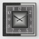 Art Deco Quadratische Wanduhr (Vorderseite)