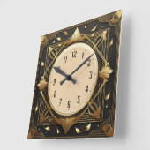 Art Deco Quadratische Wanduhr (Winkel)