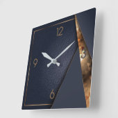 Art Déco Quadratische Wanduhr (Winkel)