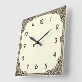 Art Déco Quadratische Wanduhr (Winkel)