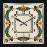 Art Deco Quadratische Wanduhr<br><div class="desc">Großartiges Uhrendesign. Du wirst es wie andere Liebe bekommen. Sie können dieses Design auch für andere Produkte verwenden,  die Sie mögen,  oder Ihren Text anpassen und hinzufügen. Folgen Sie mir für mehr. Vielen Dank. Ich wünsche Ihnen einen schönen Tag.</div>