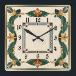 Art Deco Quadratische Wanduhr<br><div class="desc">Großartiges Uhrendesign. Du wirst es wie andere Liebe bekommen. Sie können dieses Design auch für andere Produkte verwenden, die Sie mögen, oder Ihren Text anpassen und hinzufügen. Folgen Sie mir für mehr. Vielen Dank. Ich wünsche Ihnen einen schönen Tag.</div>