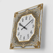 Art Deco Quadratische Wanduhr (Winkel)