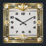 Art Deco Quadratische Wanduhr<br><div class="desc">Großartiges Uhrendesign. Du wirst es wie andere Liebe bekommen. Sie können dieses Design auch für andere Produkte verwenden,  die Sie mögen,  oder Ihren Text anpassen und hinzufügen. Folgen Sie mir für mehr. Vielen Dank. Ich wünsche Ihnen einen schönen Tag.</div>
