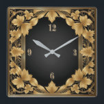 Art Deco Quadratische Wanduhr<br><div class="desc">Großartiges Uhrendesign. Du wirst es wie andere Liebe bekommen. Sie können dieses Design auch für andere Produkte verwenden,  die Sie mögen,  oder Ihren Text anpassen und hinzufügen. Folgen Sie mir für mehr. Vielen Dank. Ich wünsche Ihnen einen schönen Tag.</div>