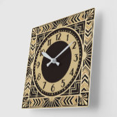 Art Deco Quadratische Wanduhr (Winkel)