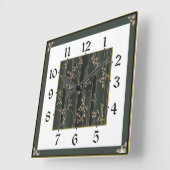 Art Deco Quadratische Wanduhr (Winkel)
