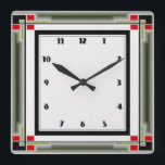 Art Deco Quadratische Wanduhr<br><div class="desc">Großartiges Uhrendesign. Du wirst es wie andere Liebe bekommen. Sie können dieses Design auch für andere Produkte verwenden, die Sie mögen, oder Ihren Text anpassen und hinzufügen. Folgen Sie mir für mehr. Vielen Dank. Ich wünsche Ihnen einen schönen Tag.</div>