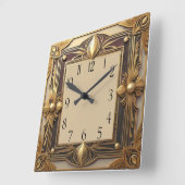 Art Deco Quadratische Wanduhr (Winkel)