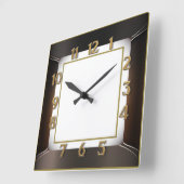 Art Deco Quadratische Wanduhr (Winkel)
