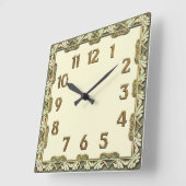 Art Deco Quadratische Wanduhr (Winkel)