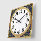 Art Deco Quadratische Wanduhr (Winkel)